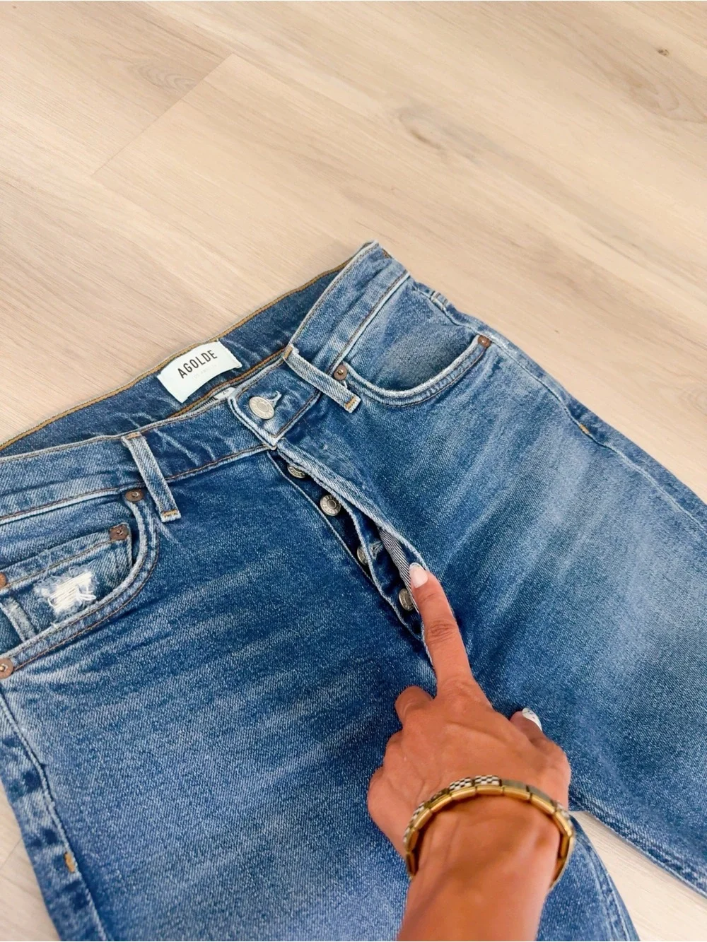 AGOLDE NICO HIGH RISE SLIM STRAIGHT JEANS